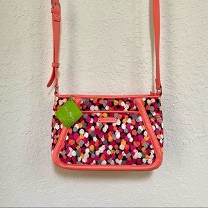 Vera Bradley trimmed trapeze crossbody purse